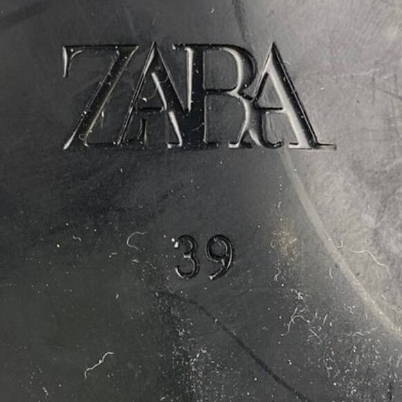 Zara Black Embellished Rhinestone Pointed Slingback Pumps Kitten Heels Size 9 - Picture 6 of 6